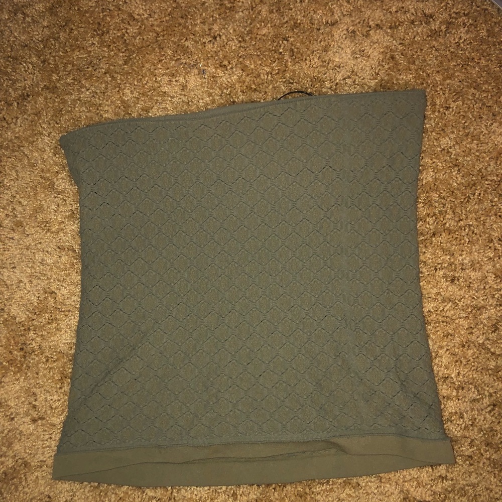 Free people textured tube top (green)